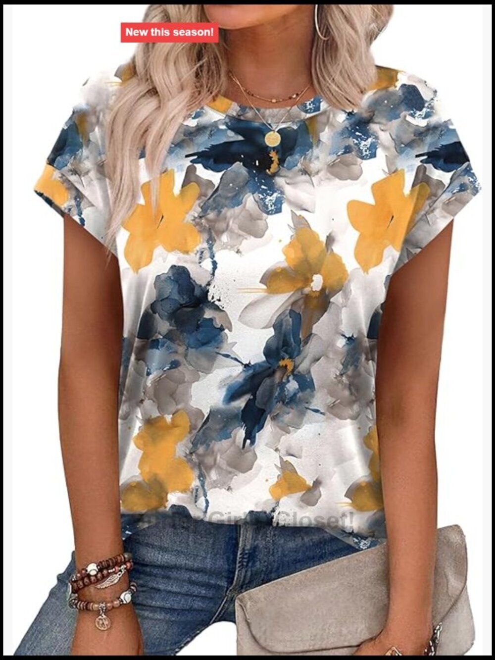 Womens Cap Sleeve Crew Neck Summer Tunic Blouse Loose Fit T-Shirt